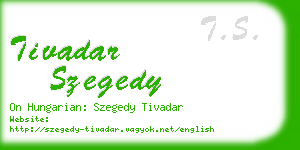 tivadar szegedy business card